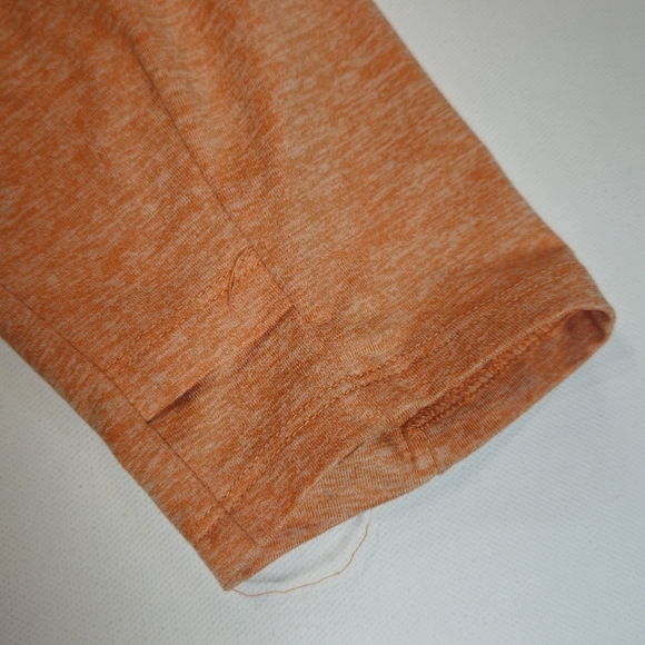 Nike Running T-shirt Mens Size XL Orange Black Swoosh Logo Thumb Hole Athletic - Picture 9 of 9